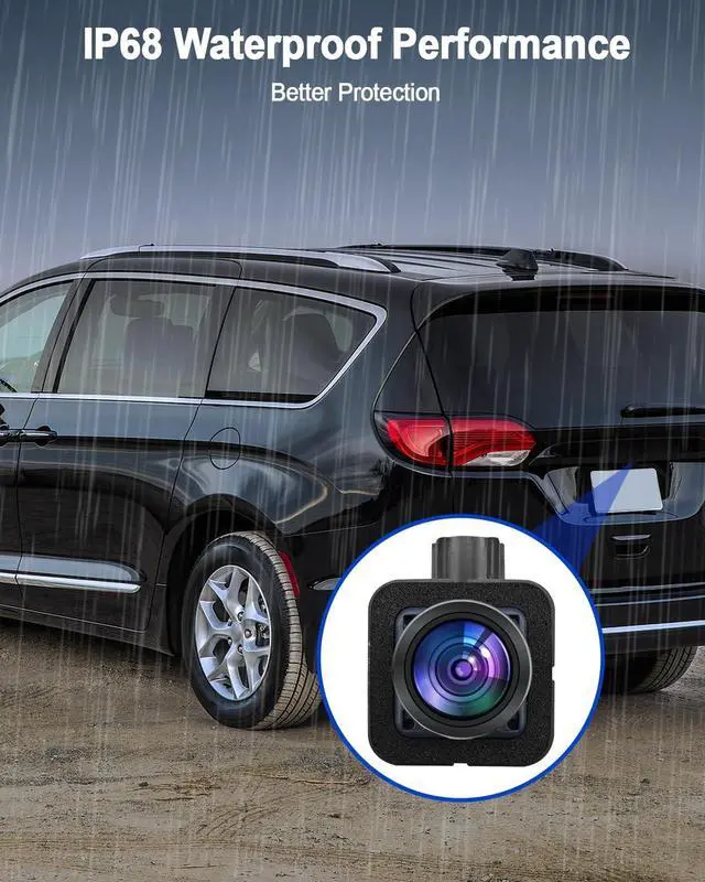 Alt view image 3 of 5 - AUGREX HD1080P Rear View Backup Camera Fit for Chrysler Pacifica 2017 2018 2019 2020 2021 2022 2023, Replace 68227397AH 68227397AE 68227297AG, IP68 Waterproof 170Wide Angle