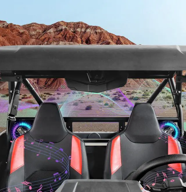 Alt view image 2 of 5 - KEWISAUTO Rear Speaker Enclosures for 2024 2025 Polaris RZR XP 4 1000, Rear Seat Speaker Pods Support 6.5" Speaker Mount Bracket Holder for Polaris RZR XP 1000/4 1000 2024 2025 Accessories (2PCS)