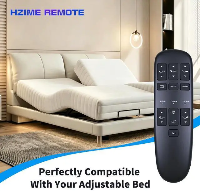 Alt view image 2 of 5 - HZIME New Replacement Remote Control Compatible for Ergomotion Blissful Nights Sleep Science Q-Plus JLDK.28.10.17 JLDK.28.10.19 Adjustable Bed Base