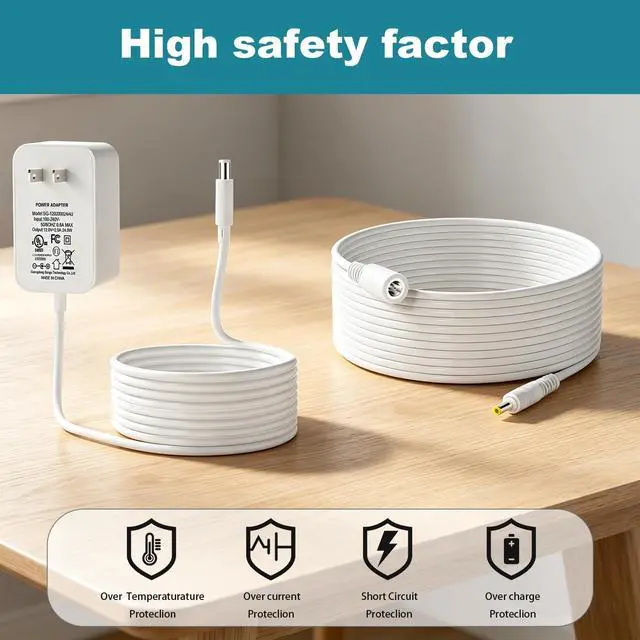 Alt view image 5 of 5 - 12V Power Cord Kit for Skylight Calendar Compatible with Skylight Calendar 15 Inch Power Adapter Charger