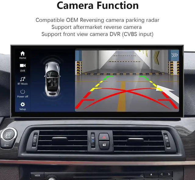 Alt view image 3 of 5 - Uckazy 15.8 Inch Android Auto Radio for BMW 5 7 Series F10 F11 F01 CIC 520i 525i 528i 2011-2012,Car Play IPS Touch Screen Upgrade Car Stereo Support Wireless Android Auto