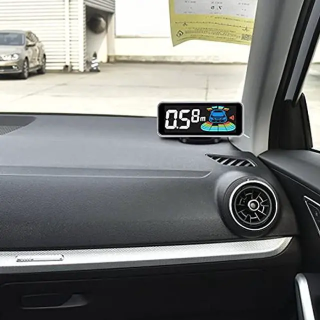 Alt view image 3 of 5 - ELSNU Backup Parktronic System Car Auto Vehicle Reverse with 8 Parking Sensors kit Distance Detection LCD Distance Display Sound Warning