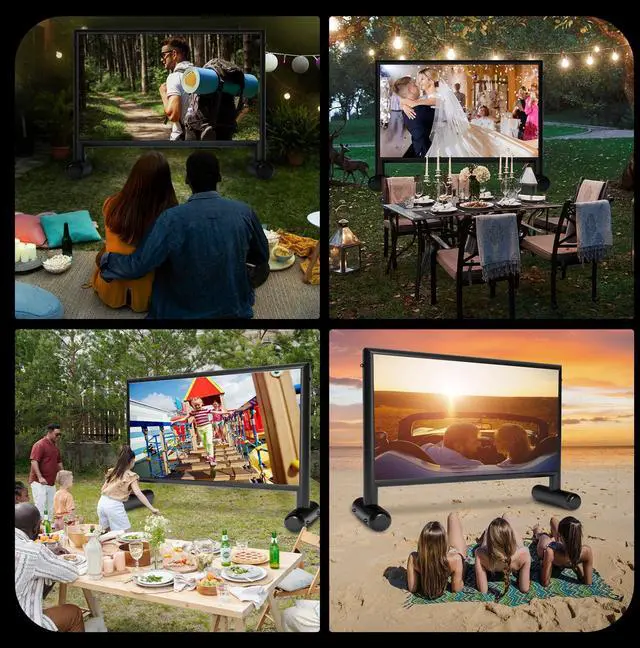 Alt view image 5 of 5 - Heipigo Inflatable Projector Screen, 16ft PVC Upgraded Inflatable Movie Screen Outdoor Airtight Design with 600W Air Pump for Outdoor/Indoor - Does Not Require Continuous Inflation