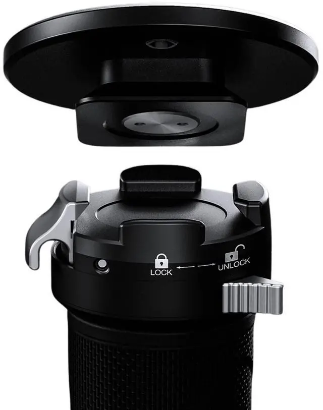 Alt view image 4 of 5 - Leofoto MV-324C+VD-03 Carbon Fiber Flip Lock Pro Video Camera Monopod with Tripod Stand Max Load 22lb, 1500mm