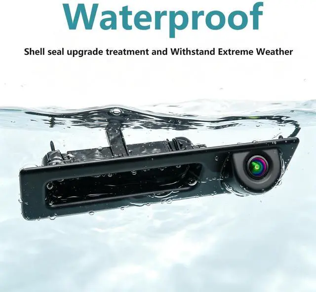 Alt view image 2 of 5 - Vehicle Backup Camera CCD Compatible for BMW 3 5 Series X1 3 4 5 F07 F10 F11 F25 F26 F30 F34 Car Rear View AHD 1080P Camera Reverse Parking Fisheye Lens Waterproof Cam Car Trunk Handle Camera (Black