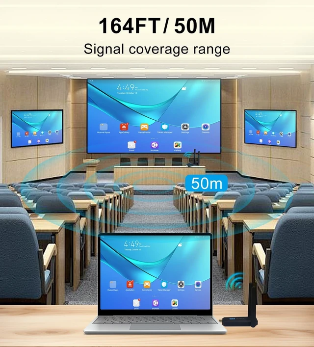 Alt view image 3 of 5 - Wireless HD Transmitter Receiver, 164FT Long Range, 1080P 60Hz