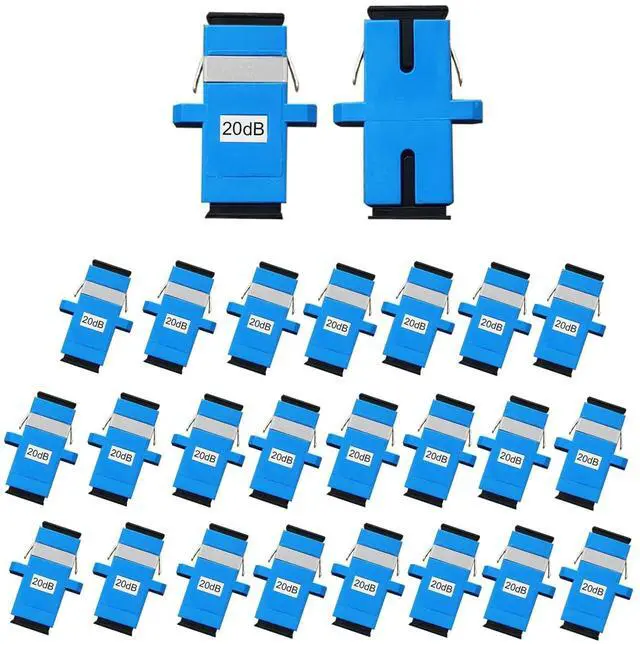Main image of PklzNet 25PCS 20dB SC-UPC Flange Fiber Optical attenuators Single Mode, Female to Female singal Attenuation Connector Fixed Direct Insert Adapter