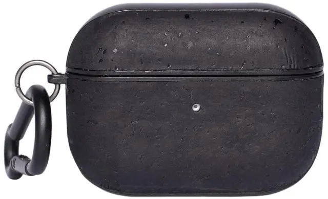 Alt view image 3 of 5 - Airpod Pro 2nd Generation Case - Protective Cork Case Cover - Compatible with MagSafe Charging - Plant Based Material - Airpod Case with Keychain - Vegan Cork Material - (Surface Black)