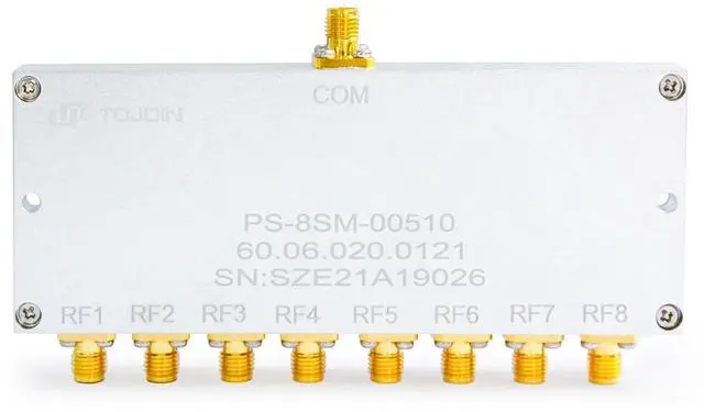 Main image of TOJOIN Passive Power Splitter/Divider 8 Way for SMA Connectors, Coaxial Cable Splitter 0.005-1GHz for RF/Microwave Measurements Accessories Splitter Coaxial, for Antenna System (PS-8SM-00510)