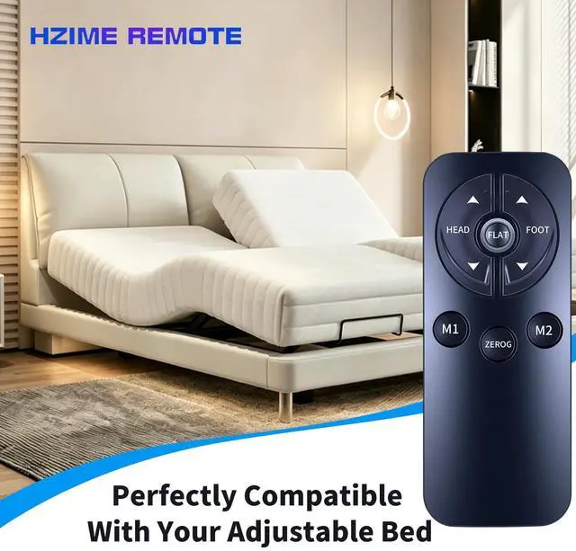 Alt view image 2 of 5 - HZIME New Replacement Remote Control Compatible for iDealBed 3i Custom Adjustable Bed Base