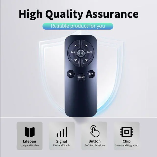 Alt view image 3 of 5 - HZIME New Replacement Remote Control Compatible for iDealBed 3i Custom Adjustable Bed Base