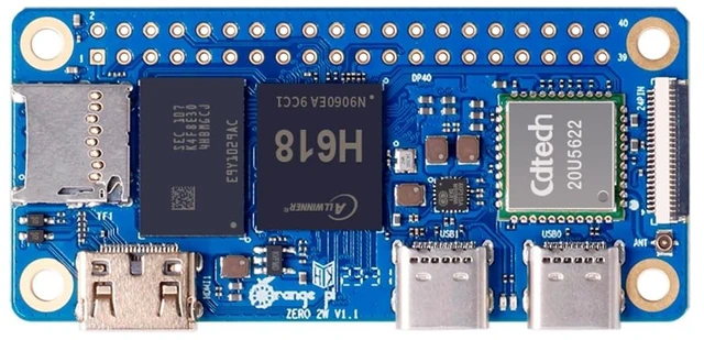 Main image of Orange Pi Zero 2W 1GB/1.5GB/2GB/4GB LPDDR4 Allwinner H618 Quad-core Single Board Computer with 16MB SPI Flash, Support WiFi and BT5.0, Development Board Run Android 12 TV/Debian/Ubuntu(1GB)
