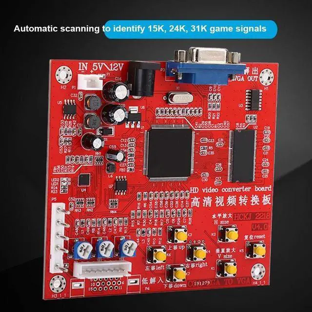 Alt view image 4 of 5 - Socobeta CGA to VGA Converter, Video Game Converter Board RGBS/CGA to VGA High Definition RGB to VGA Converter