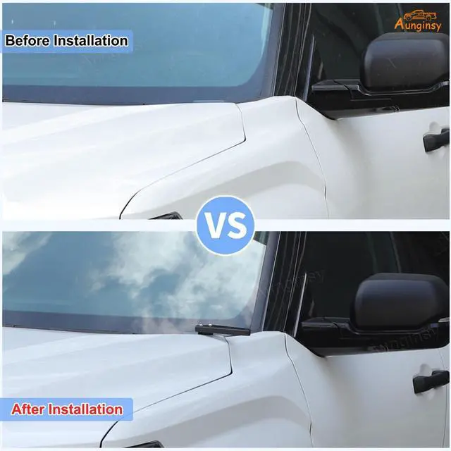 Alt view image 2 of 5 - Car Hood Light Mount Antenna Holder Compatible with Toyota Tundra 2022-2026, Front Hood Hinge Ditch Light Antenna Mounting Brackets LED Spotlight Work Light Antenna Searchlight Metal Base Accessories