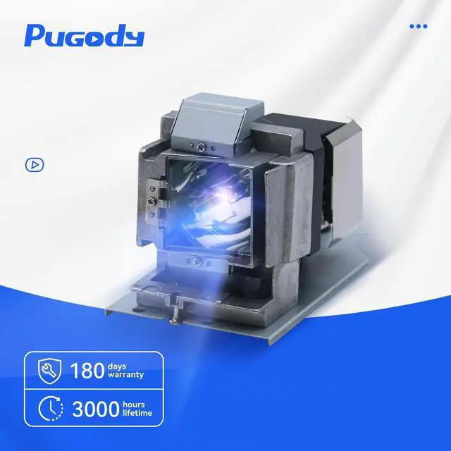 Alt view image 2 of 5 - Pugody 5811117488-SVV 5811117901-SVV UST-P1 for VIVITEK D873ST D875ST D803W-3D D8050W-3D D805W D805W-3D D910HD H1182HD H1185HD D803W3D D8050W3D D805W3D Replacement Projector Lamp Bulb with Housing