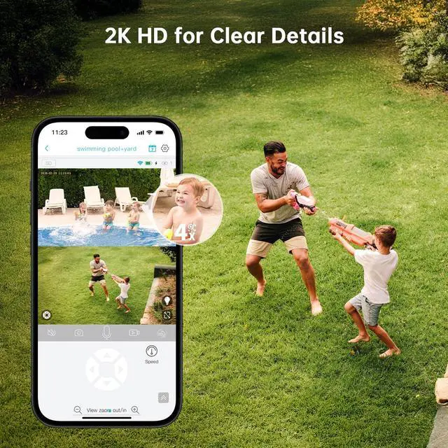 Alt view image 3 of 5 - SEHMUA Dual Lens Solar Security Cameras Wireless Outdoor, 2K+2K Dual Views Outdoor Camera Wireless, Color Night Vision, PIR Motion Alerts, 2.4GHz WiFi, IP65, Optional Storage