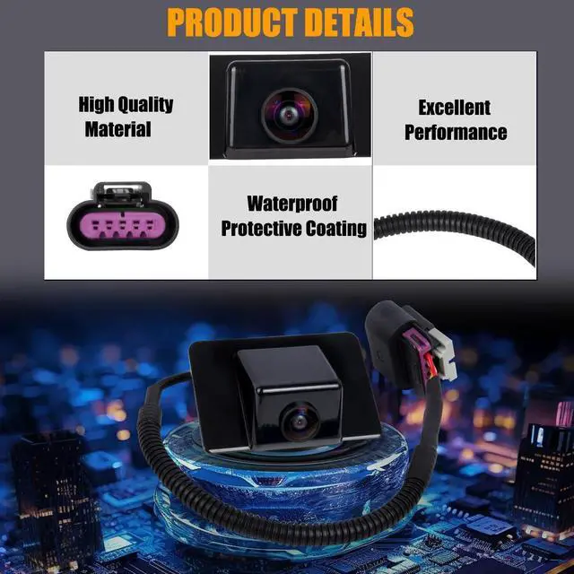Alt view image 3 of 5 - RANSOTO 590-076 Rear View Backup Camera Compatible with 2007-2013 Chevy Suburban Tahoe, GMC Yukon, Cadillac Escalade Park Assist Camera Replace 15173619 GM1960104 RC51070001