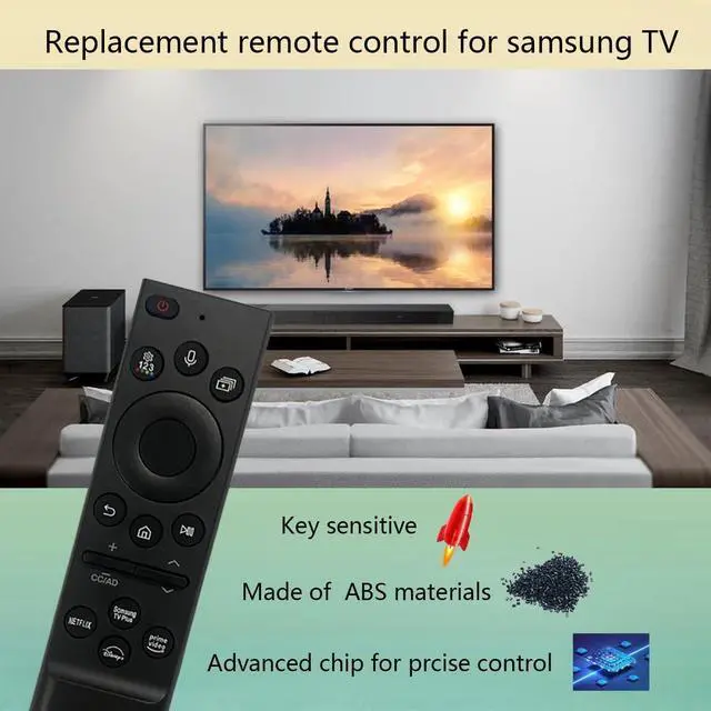 Alt view image 3 of 5 - Voice Remote Control Replacement for Samsung Q80D Series Quantum HDR+ QLED 4K Smart TV QN50Q80DAFXZA QN55Q80DAFXZA QN65Q80DAFXZA QN755Q80DAFXZA QN85Q80DAFXZA