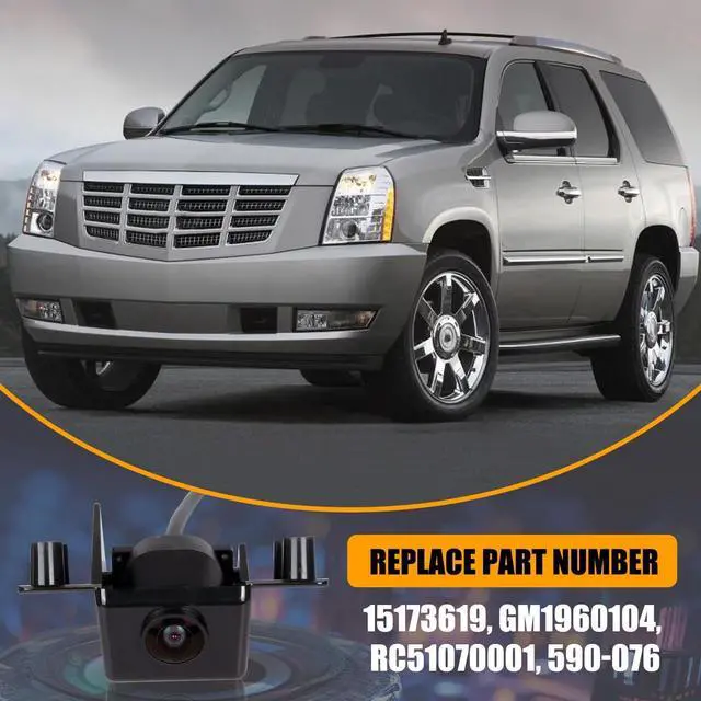 Alt view image 2 of 5 - RANSOTO 590-076 Rear View Backup Camera Compatible with 2007-2013 Chevy Suburban Tahoe, GMC Yukon, Cadillac Escalade Park Assist Camera Replace 15173619 GM1960104 RC51070001
