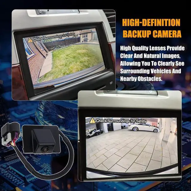 Alt view image 5 of 5 - RANSOTO 590-076 Rear View Backup Camera Compatible with 2007-2013 Chevy Suburban Tahoe, GMC Yukon, Cadillac Escalade Park Assist Camera Replace 15173619 GM1960104 RC51070001