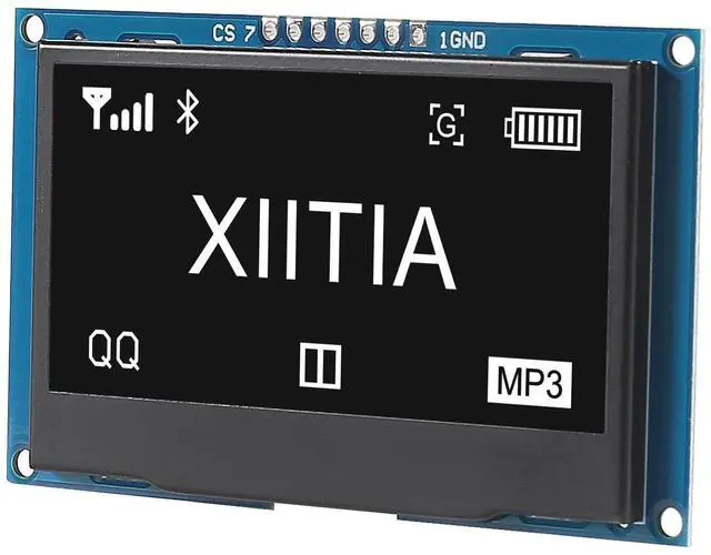 Alt view image 5 of 5 - XIITIA 2pcs 7 Pin 2.42" SSD1309 128x64 OLED Display Module 2.42 Inch OLED LCD Display Module IIC I2C SPI(White Light)
