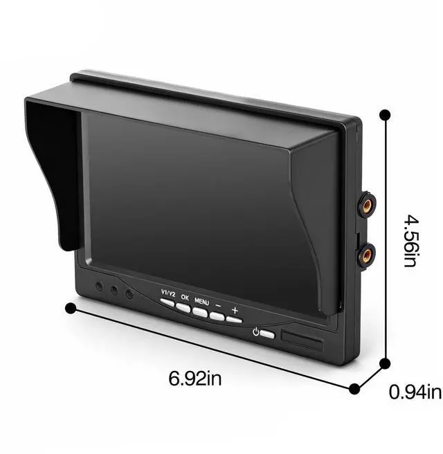Alt view image 2 of 2 - WOOCARTY 7-inch Single Monitor with Four Camera Interfaces, Compatible with Model Y2 Backup Camera System. Please Consult The Seller to Confirm Compatibility Before Purchase. (Model: Y2M)
