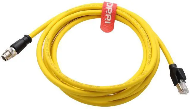 Alt view image 2 of 5 - M12 X-Coded 8Pin Male to RJ45 Ethernet Cat6 Network Cable for Cognex Vision Industrial Camera, Barcode Scanner Readers and Automation Sensor Applications, IP67 High Flex Durable Shielded Cable