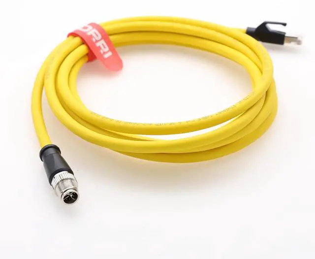 Alt view image 3 of 5 - M12 X-Coded 8Pin Male to RJ45 Ethernet Cat6 Network Cable for Cognex Vision Industrial Camera, Barcode Scanner Readers and Automation Sensor Applications, IP67 High Flex Durable Shielded Cable