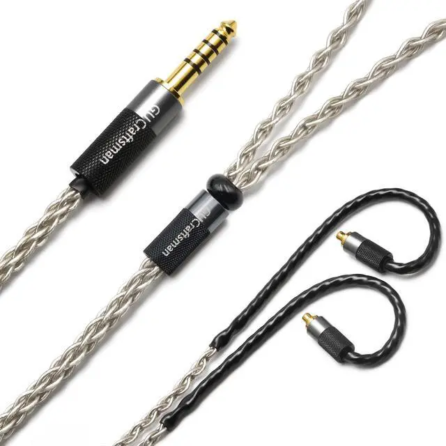 Alt view image 2 of 5 - GUCraftsman 6N Single Crystal Silver 2.5mm/3.5mm/4.4mm Upgrade/Replacement Earphone Cable for Sennheiser IE200 IE300 IE600 IE900 (4.4mm Plug)