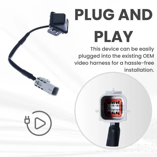 Alt view image 3 of 4 - Backup Camera Replaces for Cadillac CTS Sedan 2014-2016 w/o Surround View ^^ 2017-2019 w/o Surround View, w/o Video Display Mirror OE Part # 84122569, 22881099, 23387830