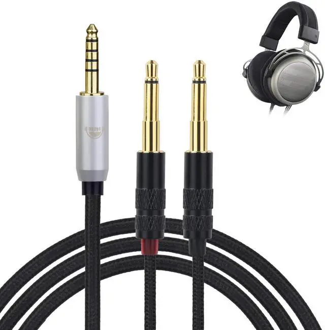 Main image of okcsc Dual 3.5mm to 4.4mm Headphone Cable for Sony MDR-Z1R MDR-Z7 MDR-Z7M2 Headphones for beyerdynamic for Denon, FIIO, Arya, SUNDARA, Ananda, 4-Core Nylon Braided OFC Upgrade Cable 6.56FT 4.4MM