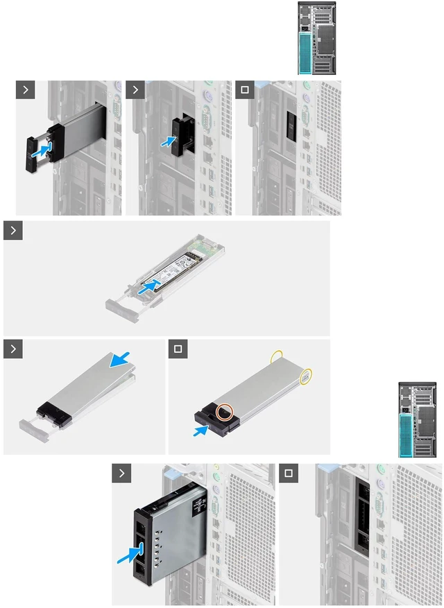 Alt view image 3 of 5 - Deal4GO M.2 SSD FlexBay Drive Carrier Module 66XHV 4MTV7 DPWC700 Replacement for Dell Precision 7960 7920 7820 7875 7865 5860 5820 7690