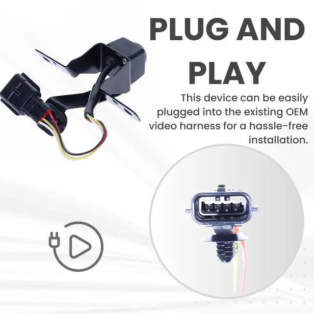 Alt view image 4 of 5 - Front View Backup Camera Replaces for 2017-2020 Nissan Rogue ^^ 2017-2019 Nissan Rogue Hybrid OE Part # 284F16FL1A, 284F16FL0A, 284F1-6FL1A, 284F1-6FL0A