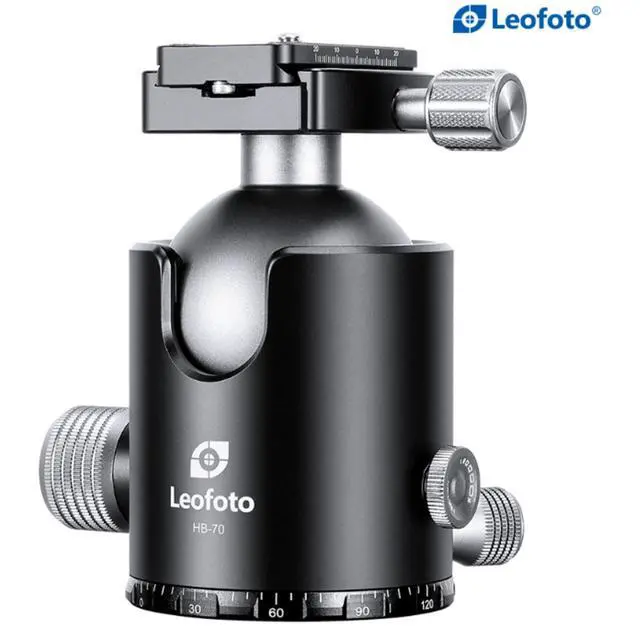 Alt view image 5 of 5 - Leofoto HB-70 Heavy Duty Ball Head, 70mm Diameter Ball, Firction Control, 3/8" Mounting Thread, Arca Compatible