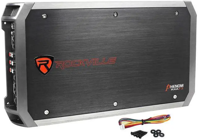 Main image of Rockville RXA-F2 2400W 4-Channel Car Amplifier, Dyno-Certified RMS, MOSFET Power Supply, ELNA Capacitors, Class A/B, Perfect for Car Audio and Subs