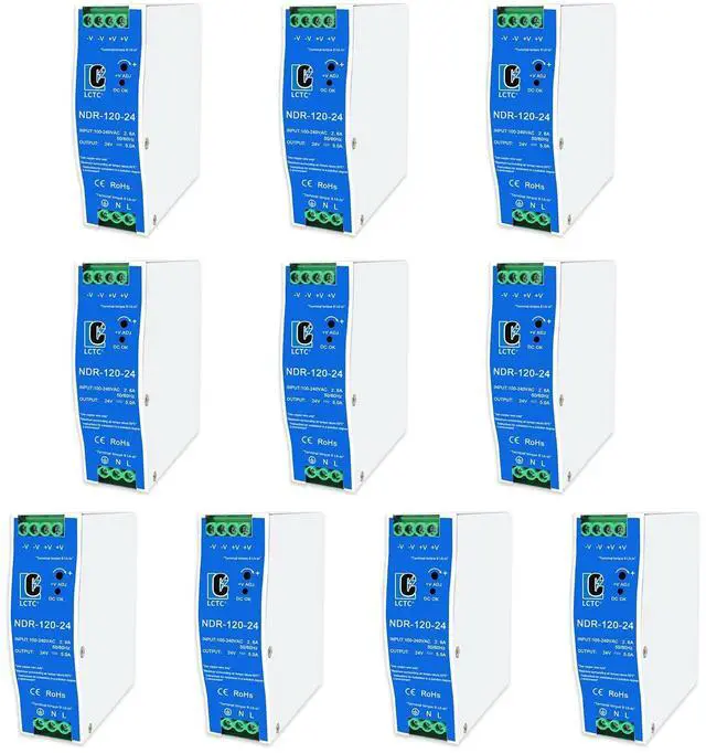 Main image of 24Vdc Power Supply NDR 120W;Dual Output (Input:100-240VAC,Output:24VDC,50/60HZ) Power Supply Switch Switching Converter DC (24V 5A)(10pcs)