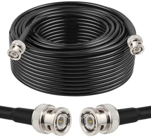 Main image of XRDS -RF 50 ohm BNC Cable 100FT, BNC Male Extension RG58 Coax for Antenna Analyzer, CB Radio, Security CCTV Camera