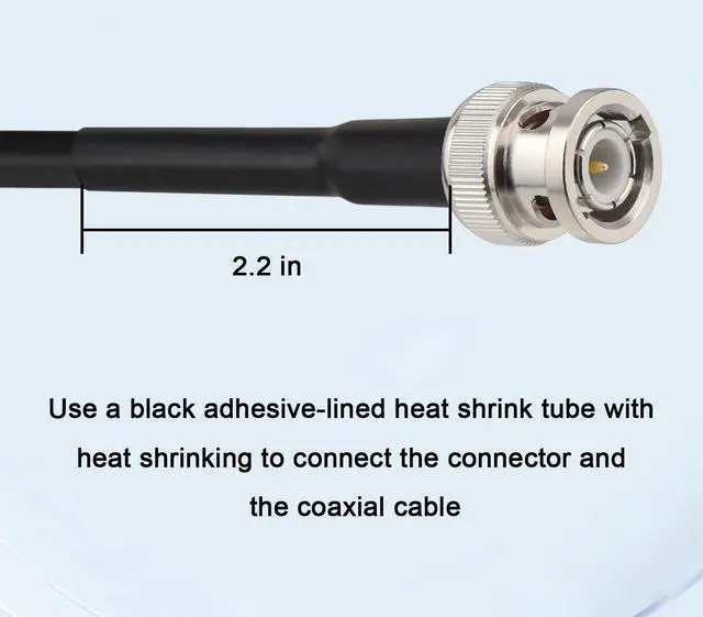 Alt view image 3 of 5 - XRDS -RF 50 ohm BNC Cable 100FT, BNC Male Extension RG58 Coax for Antenna Analyzer, CB Radio, Security CCTV Camera