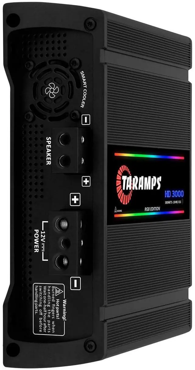 Alt view image 2 of 5 - Taramps HD 3000 2 Ohms Black RGB 1 Channel Amplifier 3000 Watts RMS Digital, 108 RGB Effects, Crossover, Low/High Pass, Bass Boost, Car Audio System, Monoblock Full Range, LED Monitor Indicator, HD 3k