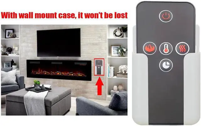 Alt view image 4 of 5 - Replacement Remote Control for Napoleon Electric Fireplace G660-0004-SER Cinema Log & Woodland Log Series NEFB24H-3A NEFI24H NEFI27H,with Wall Mounting Bracket
