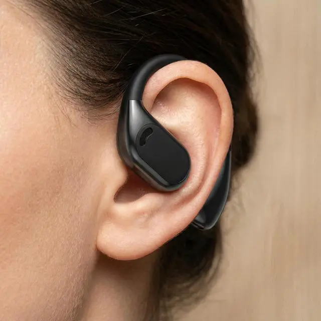 Alt view image 5 of 5 - DeKangHY Open Ear Earbuds Wireless Earbuds Bluetooth 5.4, LED Display Bluetooth Earphone for Workout/Running, AI Noise Reduction Touch Controls, 72hr Playtime,Waterproof Black