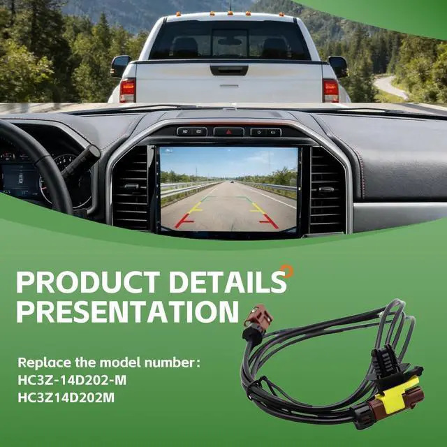Alt view image 5 of 5 - Yunnergo HC3Z-14D202-M Reverse Camera Cable Harness Assembly Compatible with 2017 2018 2019 2020 2021 2022 F Series 250 350 Super Duty W/Towing System