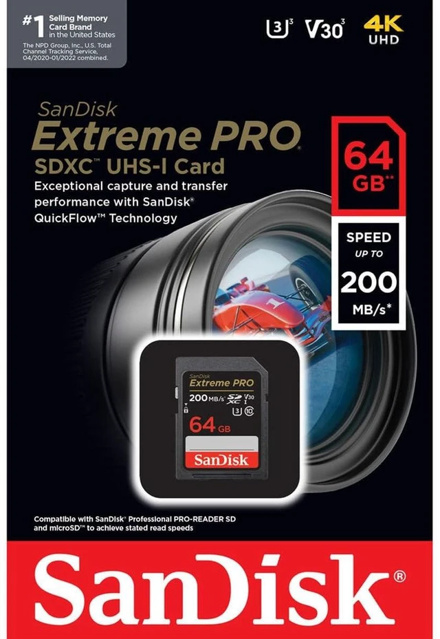Alt view image 4 of 5 - SanDisk Extreme PRO 64GB UHS-I U3 SDXC Memory Card