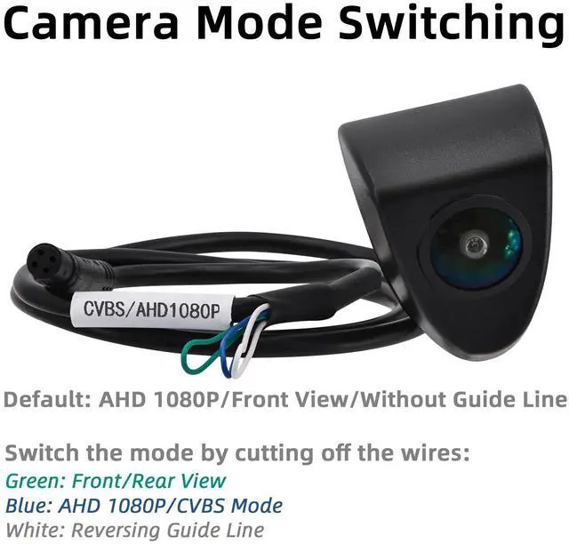 Alt view image 2 of 5 - Triplinger Car Front View Camera Vehicle Logo Embedded Camera for Toyota Prado Highlander Land Cruis 4Runner Fortuner Camry Corolla Yaris REIZ Waterproof IP67 Wide Degree AHD 1080P/CCD 720P (Middle)