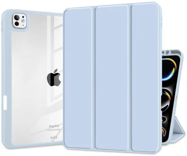 Main image of Batianda Hybrid Case for iPad Pro 13-inch 2024 M4 Chip [Built-in Apple Pencil Slot] Stylish Design Premium Cover with Clear Back Shell TPU Bumper Auto Wake/Sleep, Blue