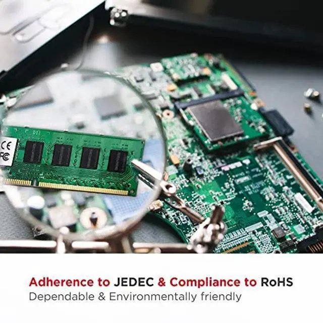 Alt view image 5 of 5 - [(DDR3 RAM)]  GIGASTONE 16GB Kit (4x4GB) DDR3/DDR3L 1600MHz (1333MHz) PC3-12800 (PC3-10600) CL11 1.35V/1.5V 2Rx8 UDIMM 240 Pin Unbuffered Non ECC High Performance PC Desktop Memory Upgrade