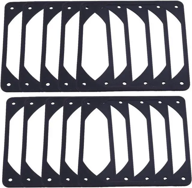 Alt view image 5 of 6 - 10pcs 140mm 120mm 90mm 80mm Black Anti-vibration Rubber Fan Gasket Silicone Shock Proof Absorption Pad For Computer PC Case 80mm