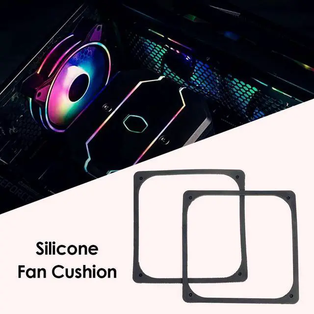 Alt view image 6 of 6 - 10pcs 140mm 120mm 90mm 80mm Black Anti-vibration Rubber Fan Gasket Silicone Shock Proof Absorption Pad For Computer PC Case 80mm