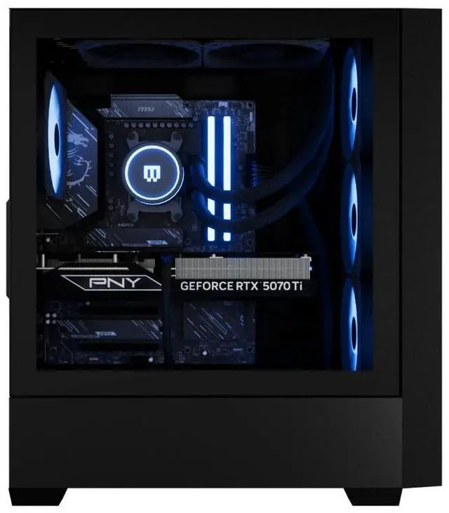 Alt view image 2 of 6 - MAINGEAR MG-1 | Diamond Gaming Desktop - NVIDIA GeForce RTX 5070 Ti - AMD Ryzen 7 7800X3D - 32GB DDR5 - 2TB NVMe SSD - WiFi 7 - Windows 11 Home - RGB