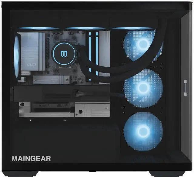 Alt view image 2 of 7 - MAINGEAR Zero Platinum Gaming Desktop - NVIDIA GeForce RTX 5070 - AMD Ryzen 7 7800X3D - 32GB Memory - 2TB Storage